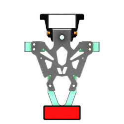 Support de plaque V PARTS noir Yamaha