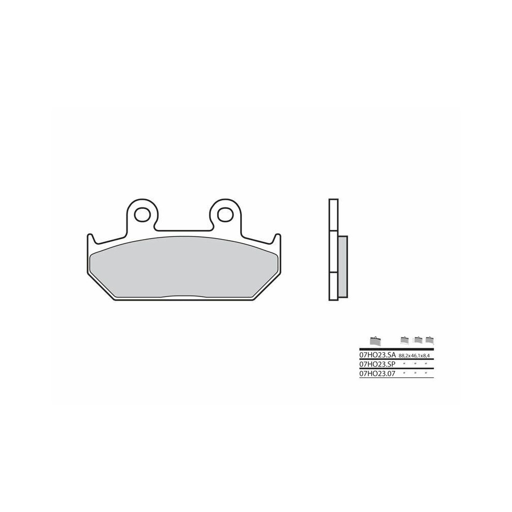 Plaquettes de frein BREMBO route métal fritté - 07HO23SA