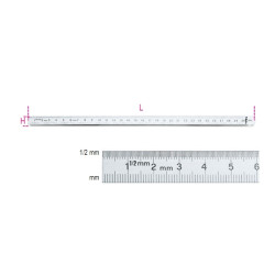 Réglet flexible BETA 150mm acier inoxydable