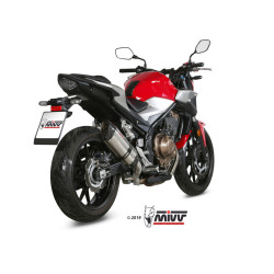 Silencieux MIVV Suono inox embout carbone Honda CB500F 19-23