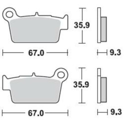 Plaquettes de frein BRAKING Off-Road/Quad métal fritté - 890CM44