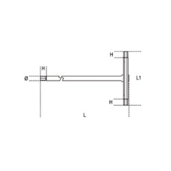 Clé mâle 6 pans en T BETA - 4mm