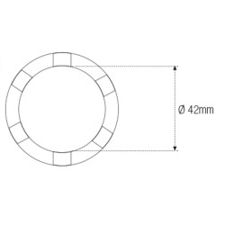Douille à créneaux JMP pour colonne de direction Øint.42mm 6 crans