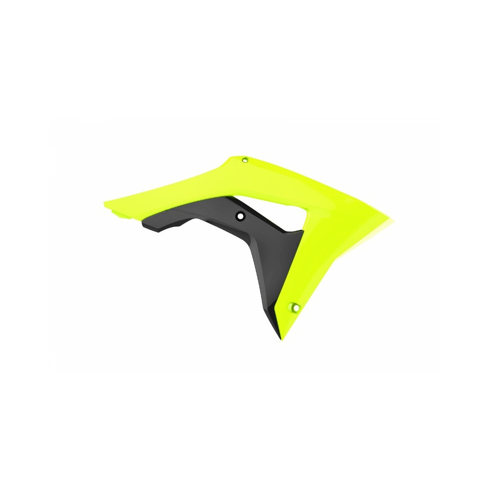 Ouïes de radiateur POLISPORT jaune fluo Honda CRF450R Polisport 1 - AVSmoto Racing Parts 