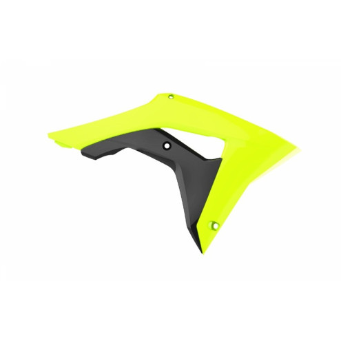 Ouïes de radiateur POLISPORT jaune fluo Honda CRF450R Polisport 1 - AVSmoto Racing Parts 