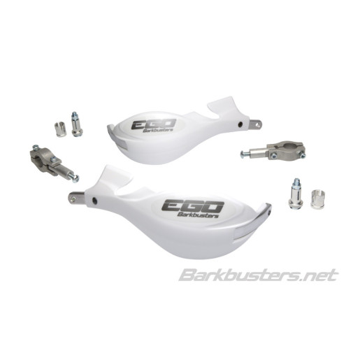 Kit protège-mains BARKBUSTERS Ego Mini montage 2 points embout de guidon droit Ø22mm blanc BARKBUSTERS 1 - AVSmoto Racing Parts 