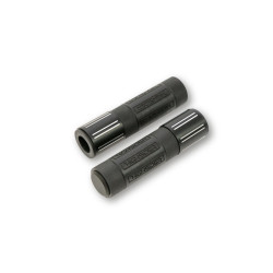 Revêtements HIGHSIDER Conero caoutchouc, 7/8" (22,2 mm), 132 mm, noir brillant avec biseaux polis