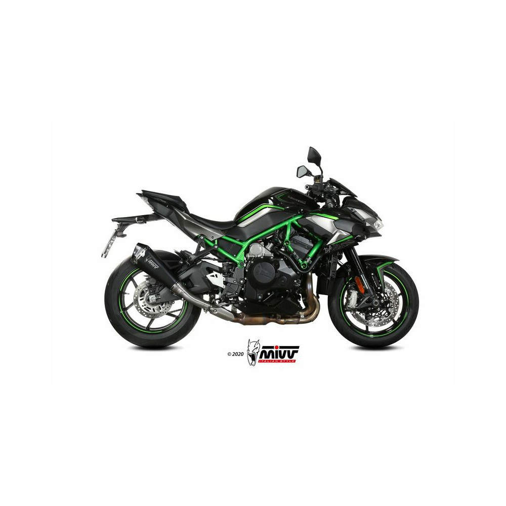 Silencieux MIVV Delta Race inox noir - Kawasaki Z H2