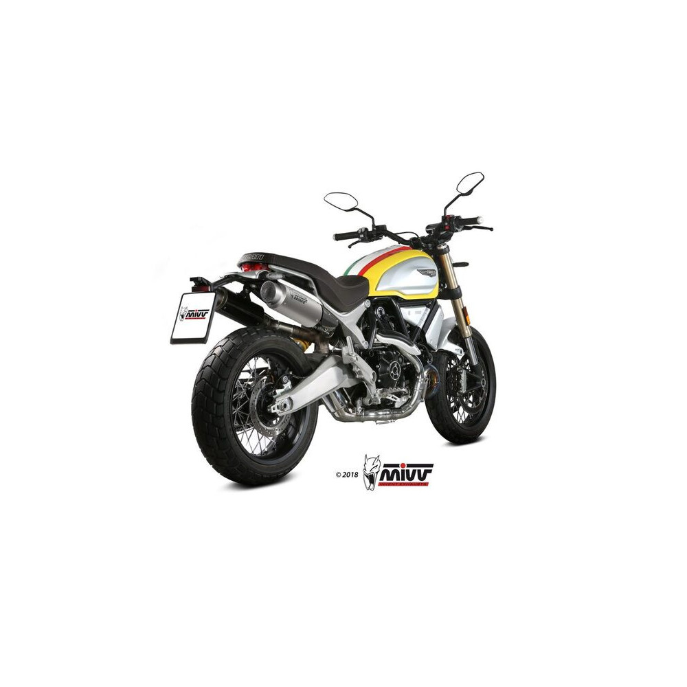 Silencieux MIVV GP Pro titane embout inox Ducati Scrambler 1100 18-20