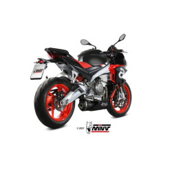 Ligne complète MIVV Delta Race - Inox noir Aprilia 660 RS 20-23 / 660 Tuono 20-23