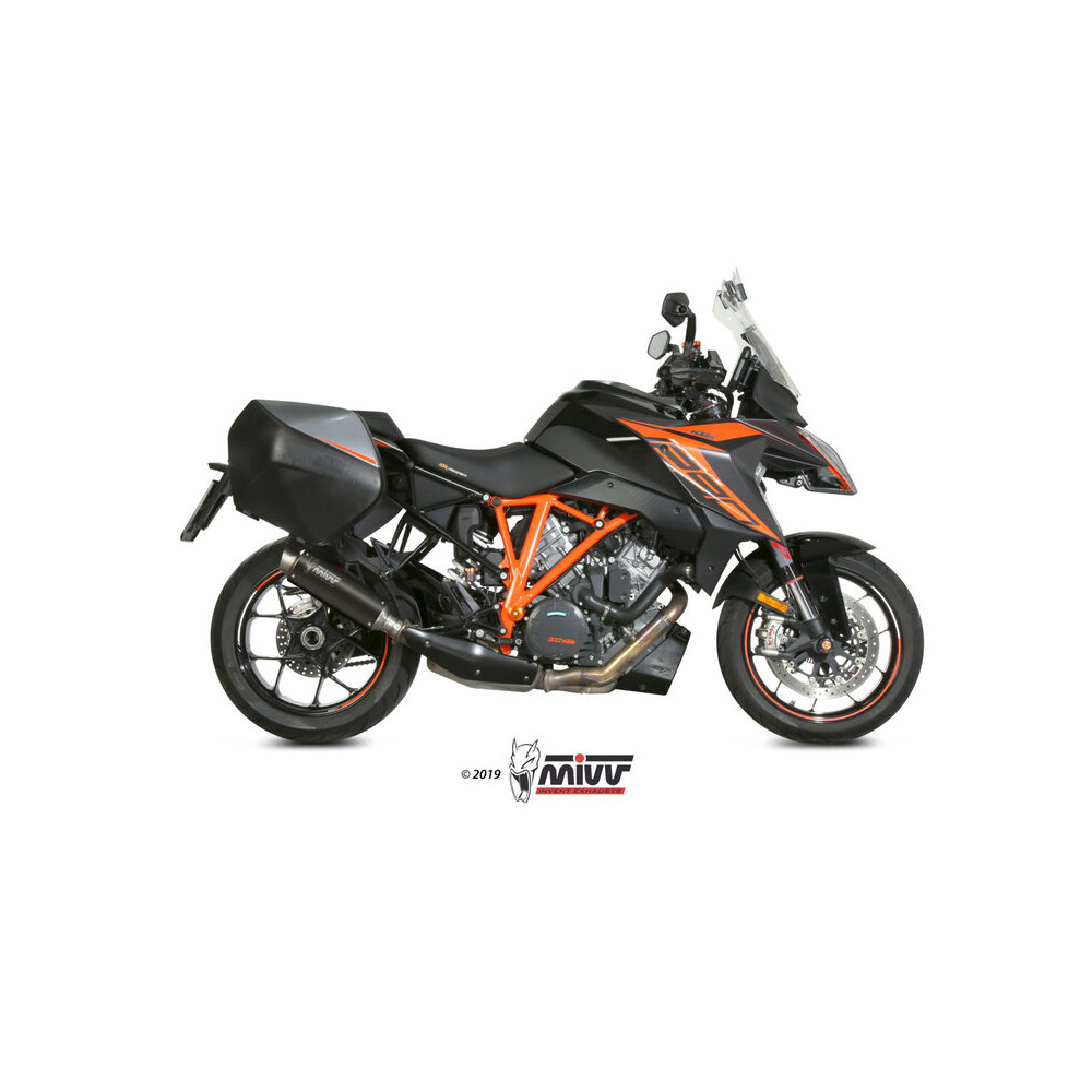 Silencieux MIVV Dakar Slip-On acier inoxydable noir - KTM 1290 Superduke GT