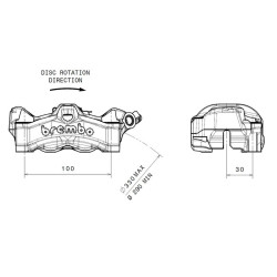 Etrier de frein avant gauche BREMBO Stylema naturel