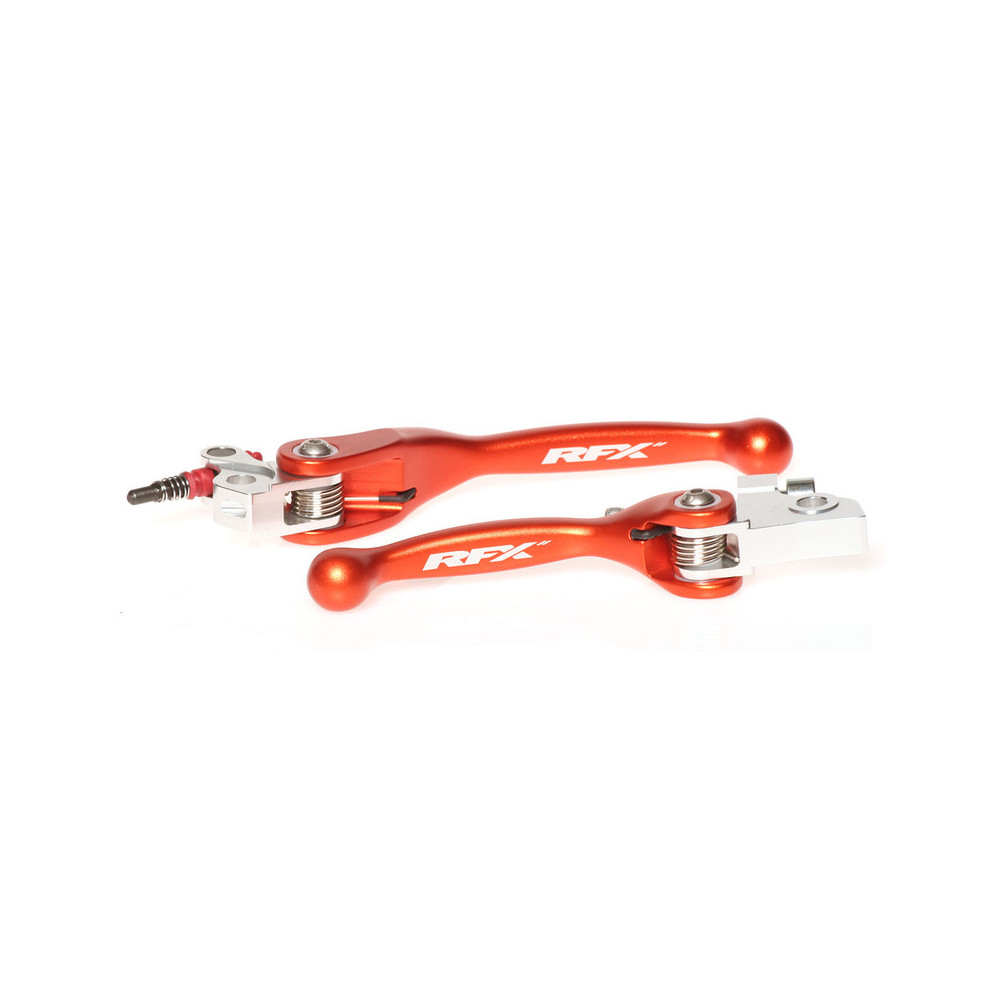 Ensemble de leviers flexibles forgés RFX Race (Orange) - KTM SX65/85