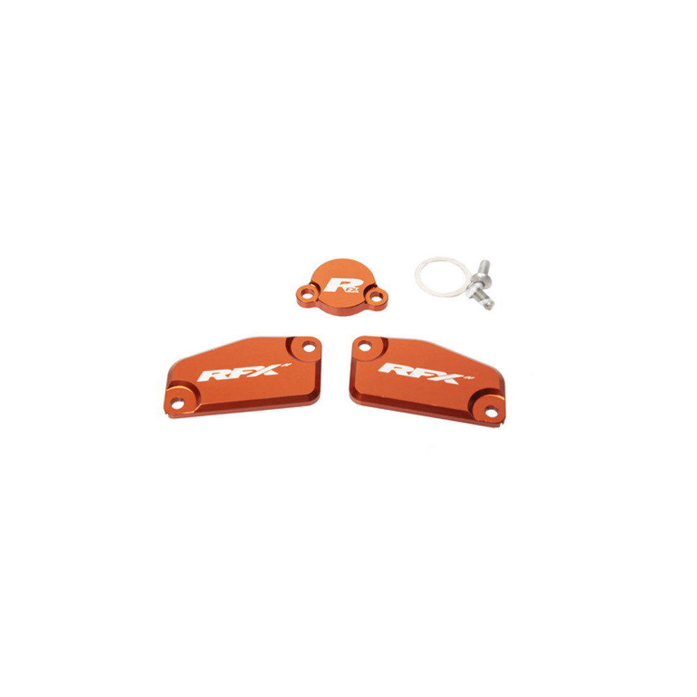 Jeu de bouchons de réservoir RFX Pro (Orange) - KTM SX65/85 (Frein et embrayage Formula)