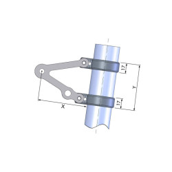 Support de phare LSL Ø 36 - sans support de clignotants