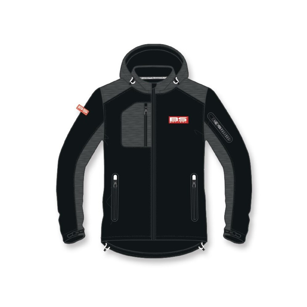 Veste softshell BS BATTERY Bs Factory - noir/gris taille 3XL