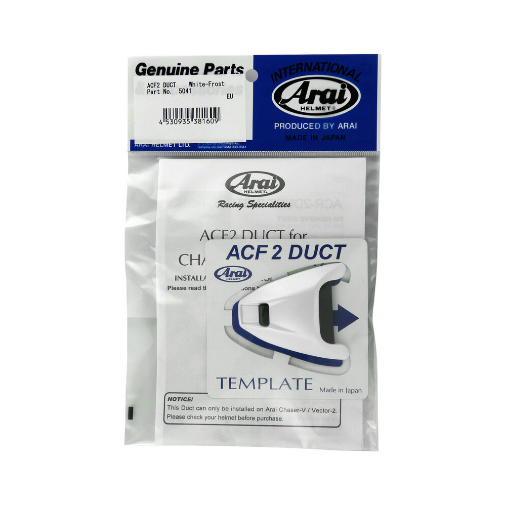 Ventilation supérieure avant ARAI Air Conductor Front-2 frost white pour casque Chaser-V/Chaser-V PRO