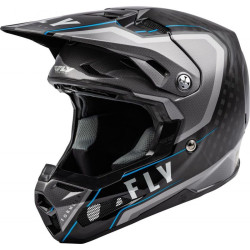 Casque FLY RACING Formula Carbon Axon Noir/Gris/Bleu L 1 - AVSmoto Racing Parts 