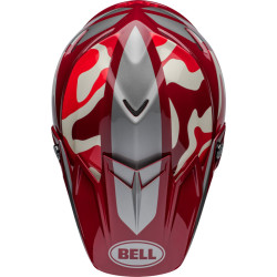 Casque BELL Moto-9S Flex - Ferrandis Méchant Gloss Red/Silver