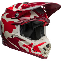 Casque BELL Moto-9S Flex - Ferrandis Méchant Gloss Red/Silver