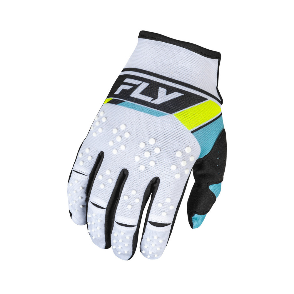 Gants FLY RACING Kinetic Prix - blanc/noir/Hi-Vis