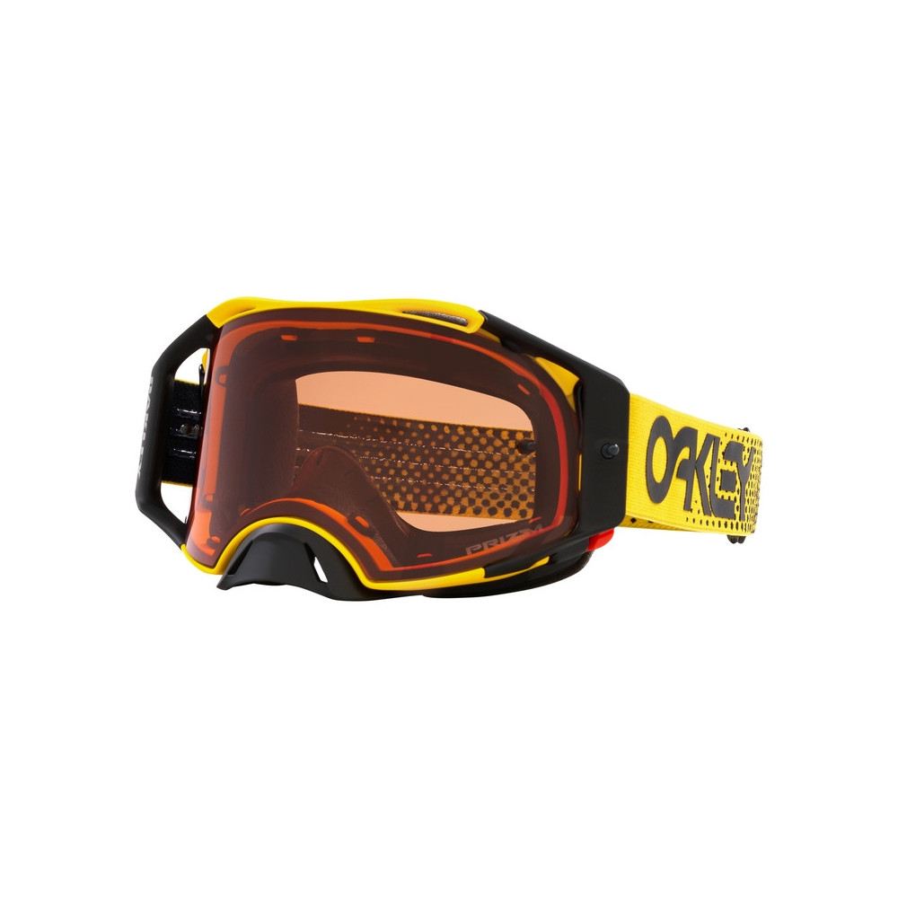 Masque OAKLEY Airbrake MX - Moto Yellow B1B écran Prizm MX Bronze