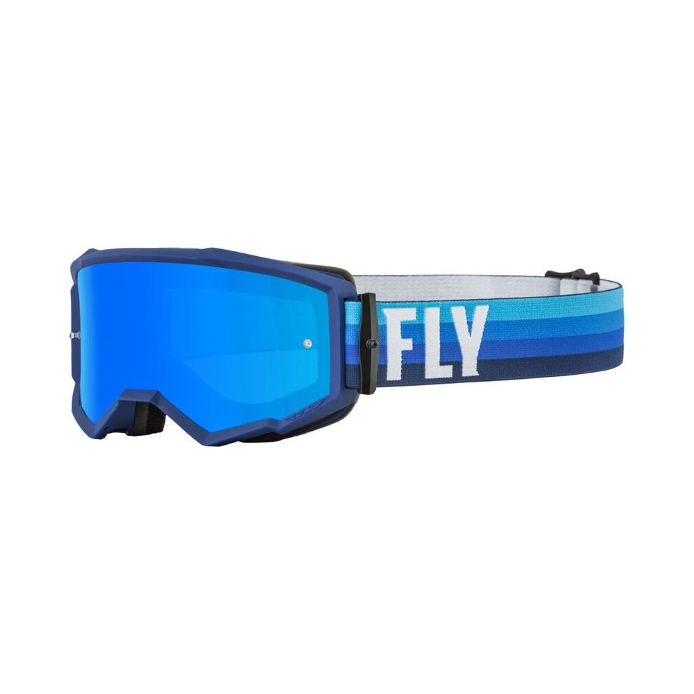 Masque FLY RACING Zone noir/bleu - écran Sky Blue/fumé