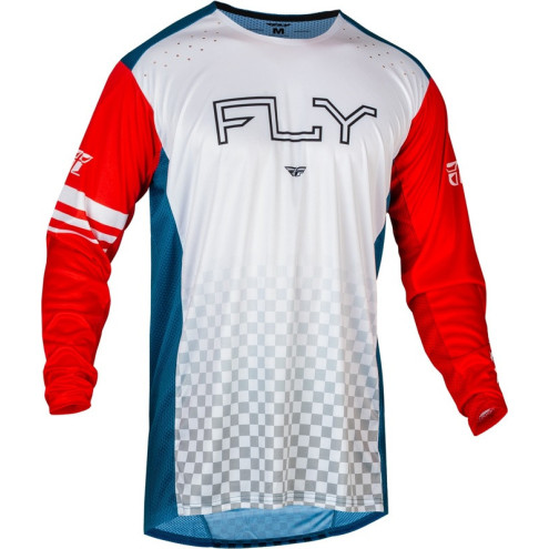 Maillot vélo FLY RACING Rayce - rouge/blanc/bleu 1 - AVSmoto Racing Parts 