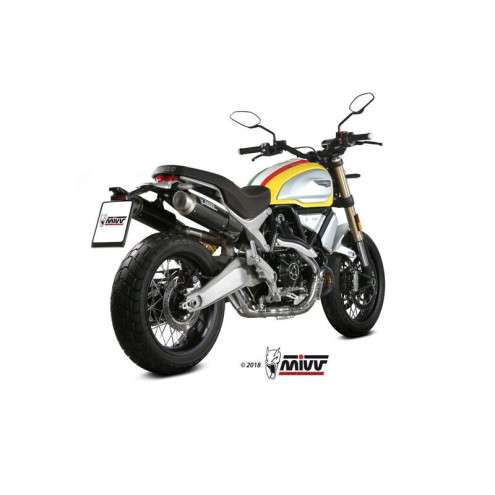 Silencieux MIVV GP Pro - carbone embout inox Ducati Scrambler 1100 18-20