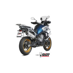 Silencieux MIVV Speed Edge - Inox noir embout carbone CF Moto 800 MT 22-23