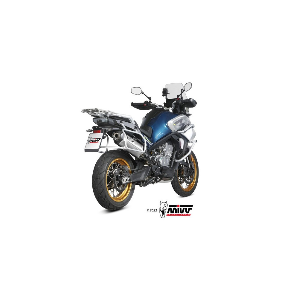 Silencieux MIVV Speed Edge - Inox noir embout carbone CF Moto 800 MT 22-23