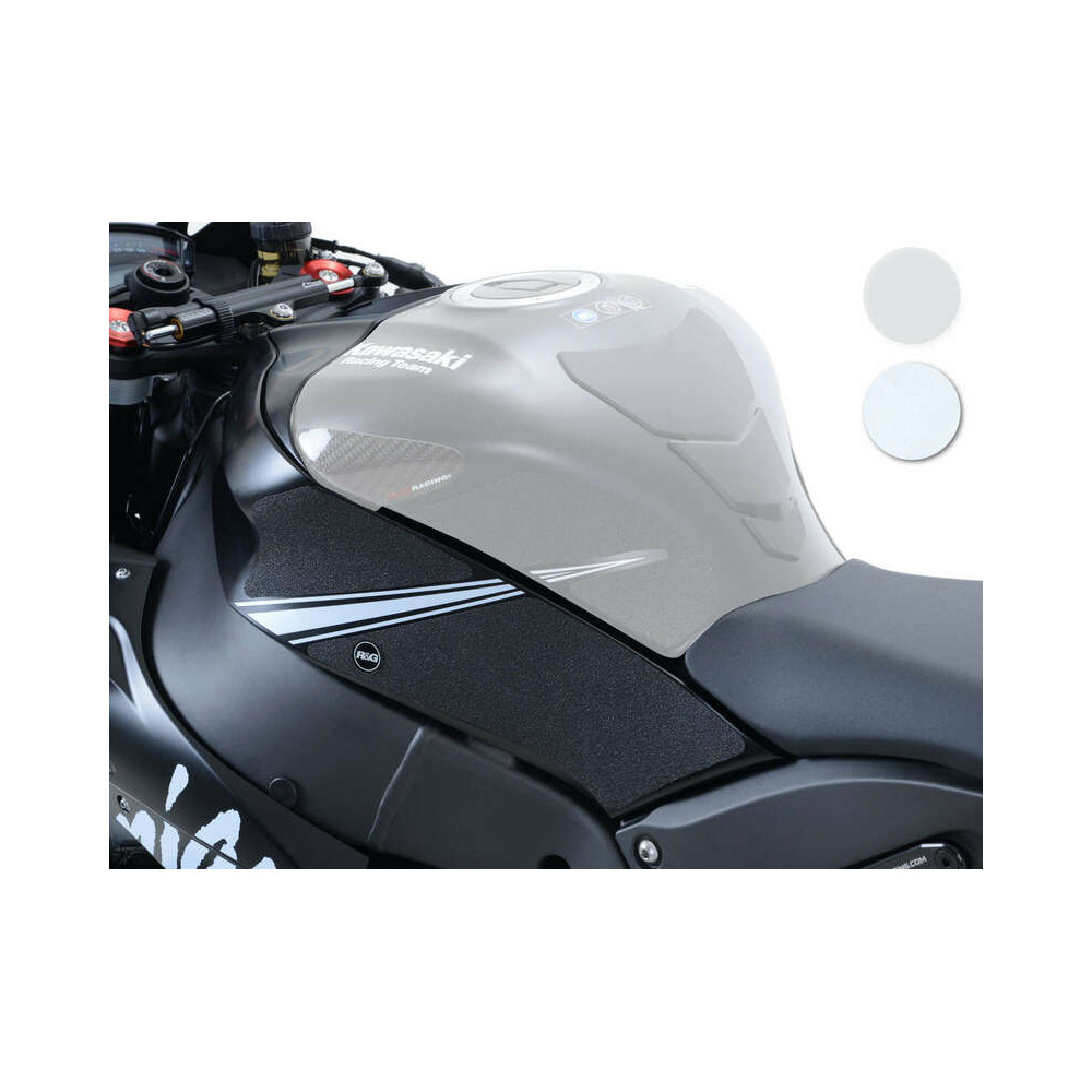 Kit grip de réservoir R&G RACING translucide (4 pièces) Kawasaki ZX10R