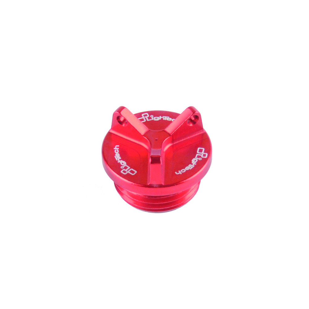 Bouchon carter d'huile LIGHTECH M20 x 2,5 (3 trous) rouge Ducati HYPERMOTARD 821