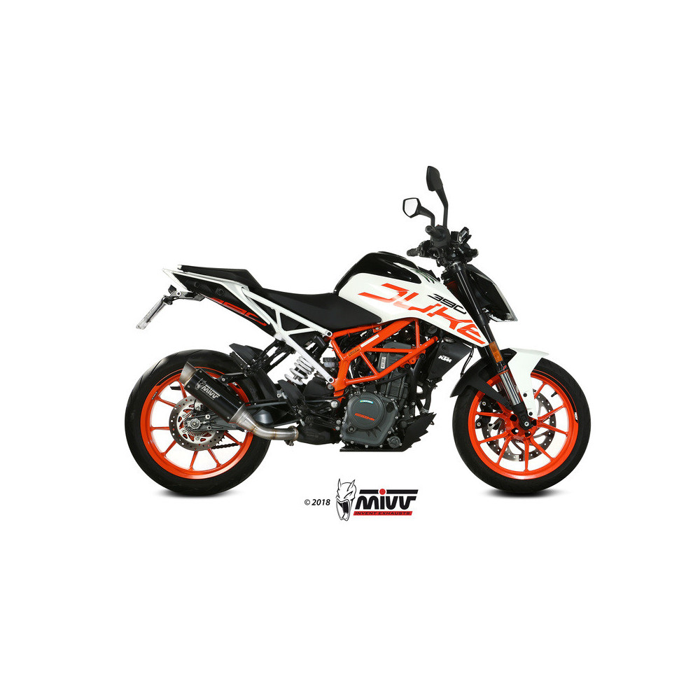 Silencieux MIVV GP Pro inox noir KTM RC125/390 Duke 125/390 17-20