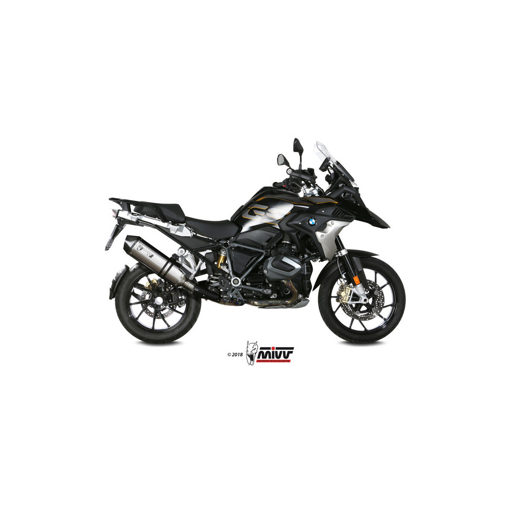 Silencieux MIVV Speed Edge inox embout carbone BMW R1250GS/ADVENTURE 19-22