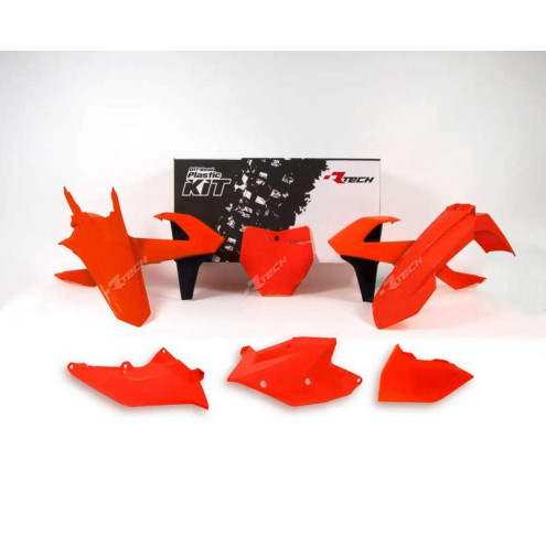 Kit plastique RACETECH orange fluo/noir KTM