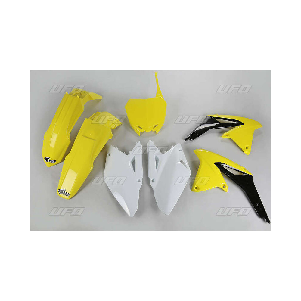 Kit plastique UFO couleur origine jaune/noir/blanc Suzuki RM-Z450