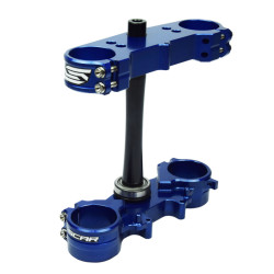 Té de fourche SCAR offset 22mm bleu Yamaha YZ250F/450F