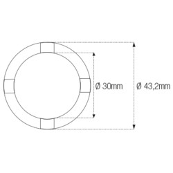 Douille à créneaux JMP pour bras oscillant/chassis Øint.30mm/Øext.43,2mm 4 crans Suzuki