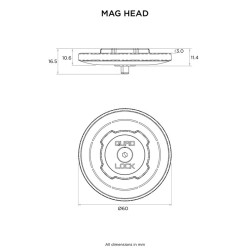 Tête standard QUAD LOCK MAG