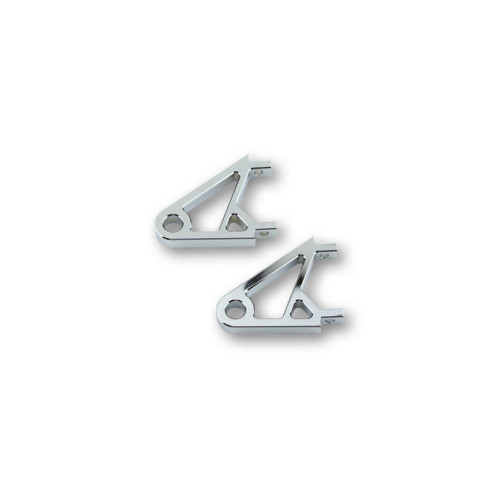 Jeu de support de phare HIGHSIDER CNC XS, chromé, la paire