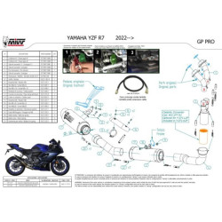 Ligne complète MIVV GP Pro - Carbone Yamaha R7 2022-