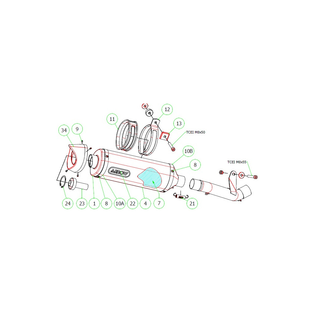 AS.STAFFA DI FISSAGGIO TERM.YAMAHA MT-03