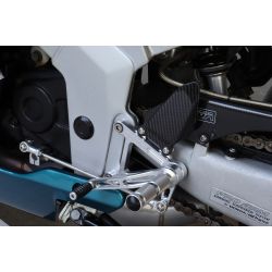 Kit platine repose pied Course CNC argent, Honda NSR150