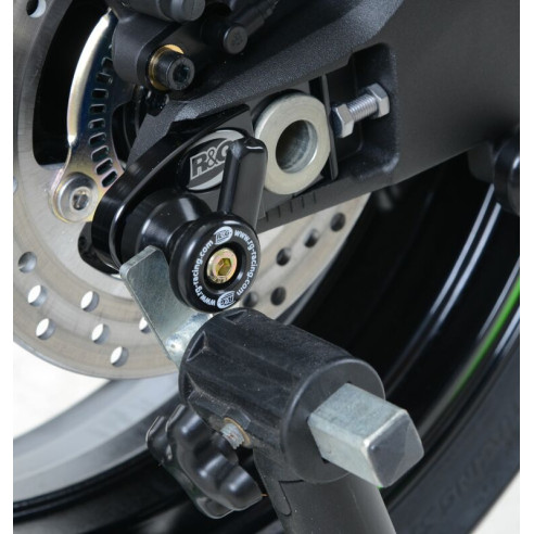 Pions de bras oscillant déportés R&G RACING avec platine noir Kawasaki ZX-10R