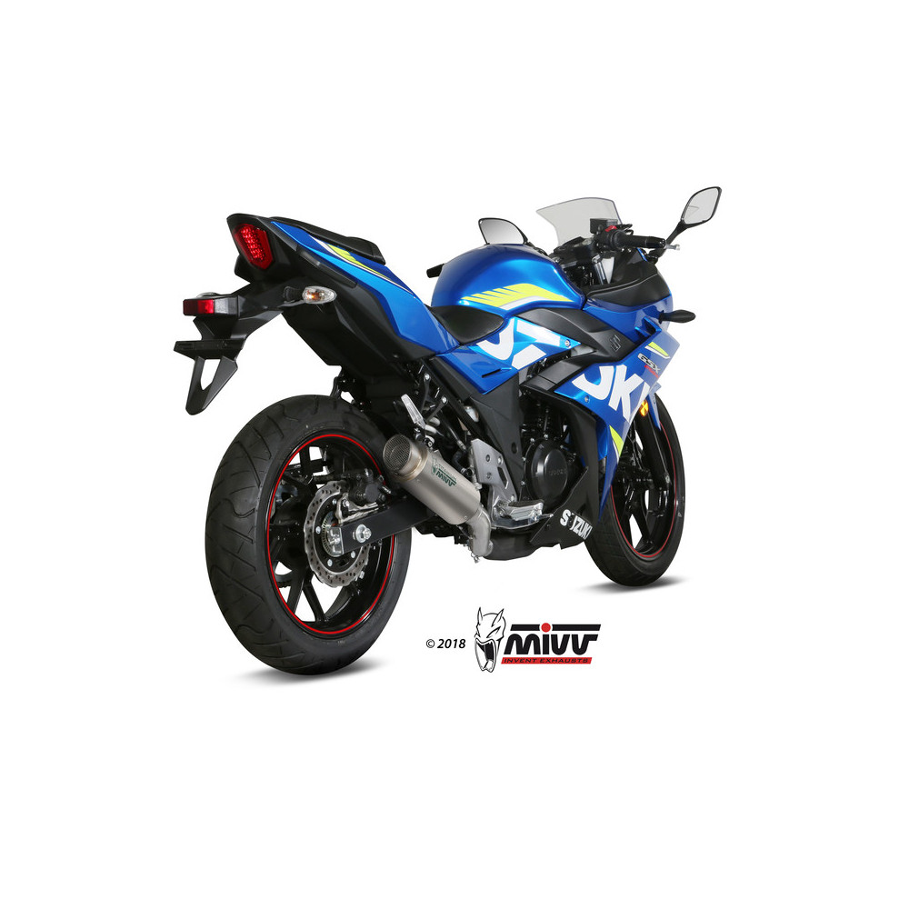 Silencieux MIVV GP Pro titane/casquette inox Suzuki GSX250R