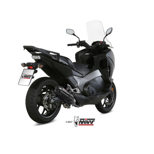 Silencieux MIVV Suono inox noir embout carbone Honda integra 750 - NC 750 S/X