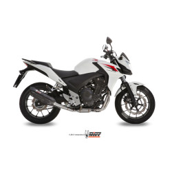 Silencieux MIVV Suono - Inox noir embout carbone Honda CB500F/X - CBR500R 13-15