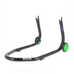 Béquille arrière BIHR Home Track fixe supports en "V" noir mat roues vert