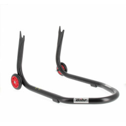 Béquille arrière BIHR Home Track fixe supports en "V" noir mat roues rouge